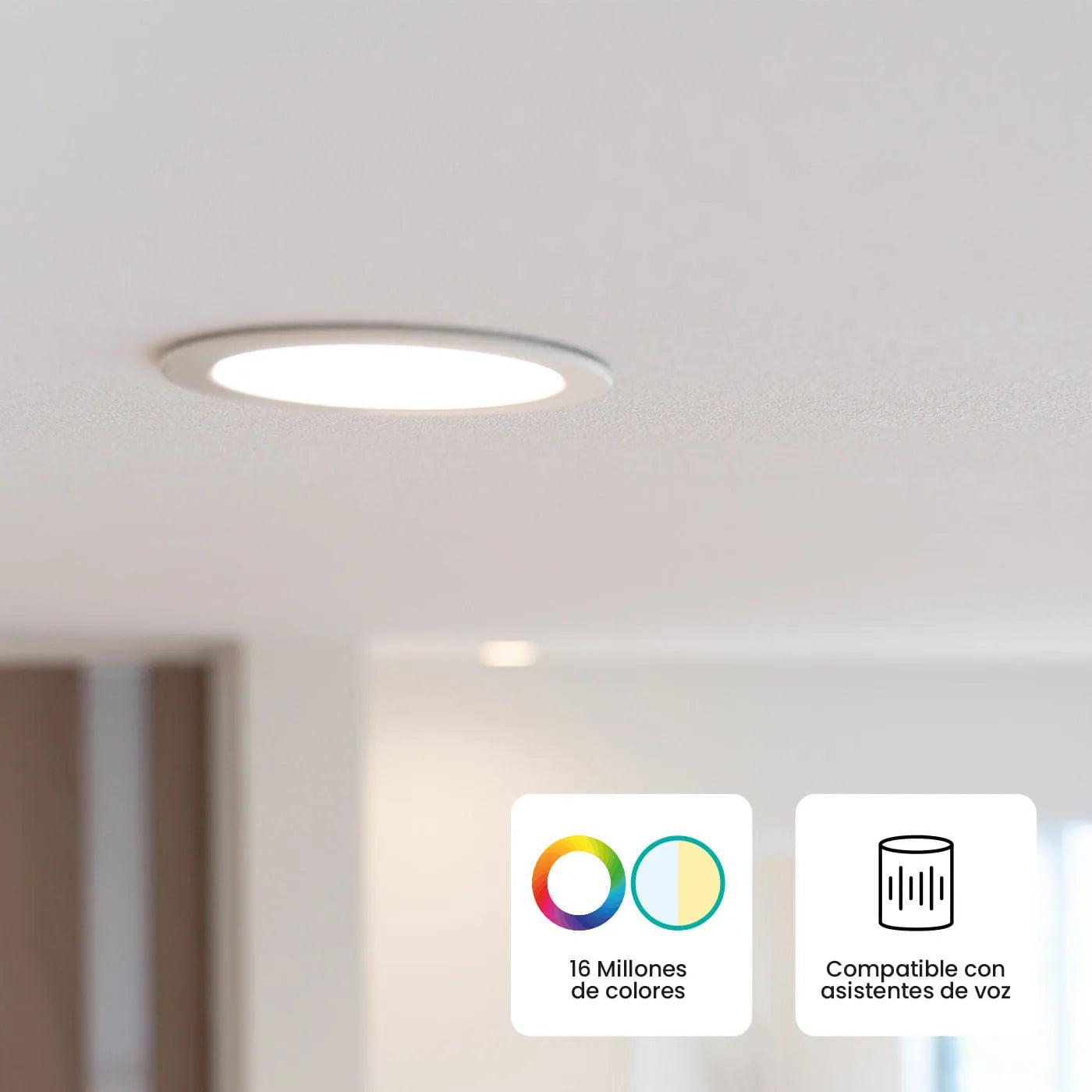 Panel LED Inteligente de Incrustar Hogar Inteligente NED 6,5” 12W